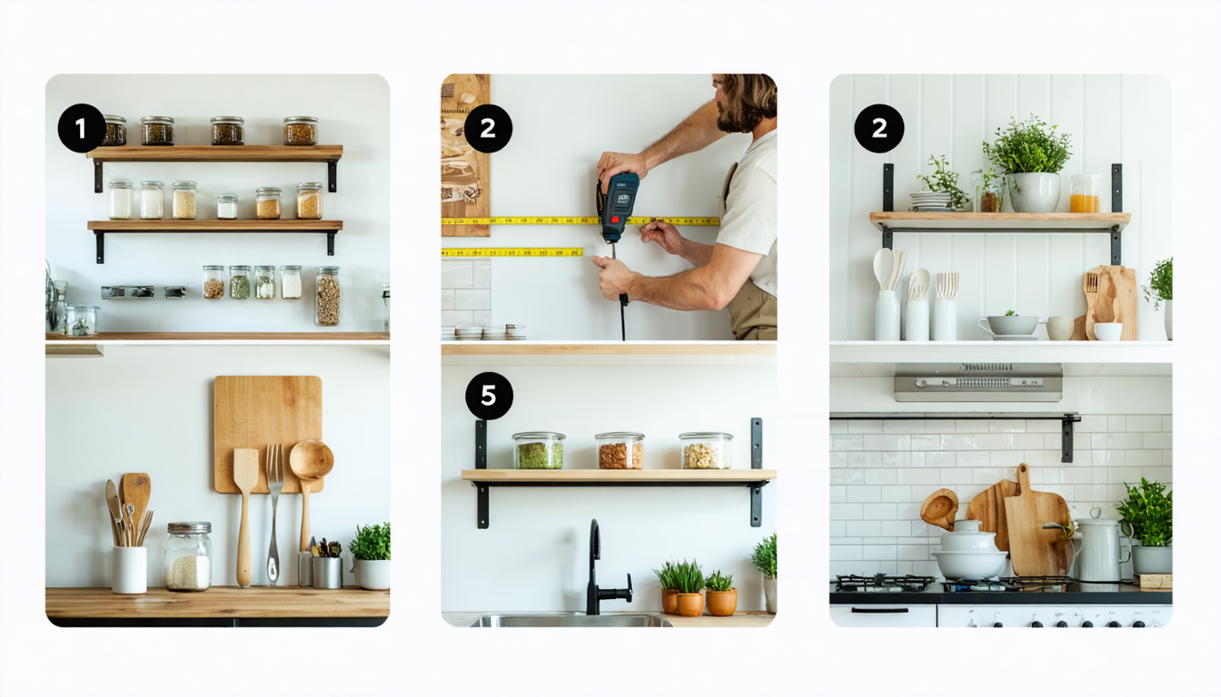 découvrez comment installer parfaitement une étagère dans votre cuisine grâce à ces cinq étapes clés, simples et efficaces. conseils pratiques pour une installation réussie et un espace optimisé.