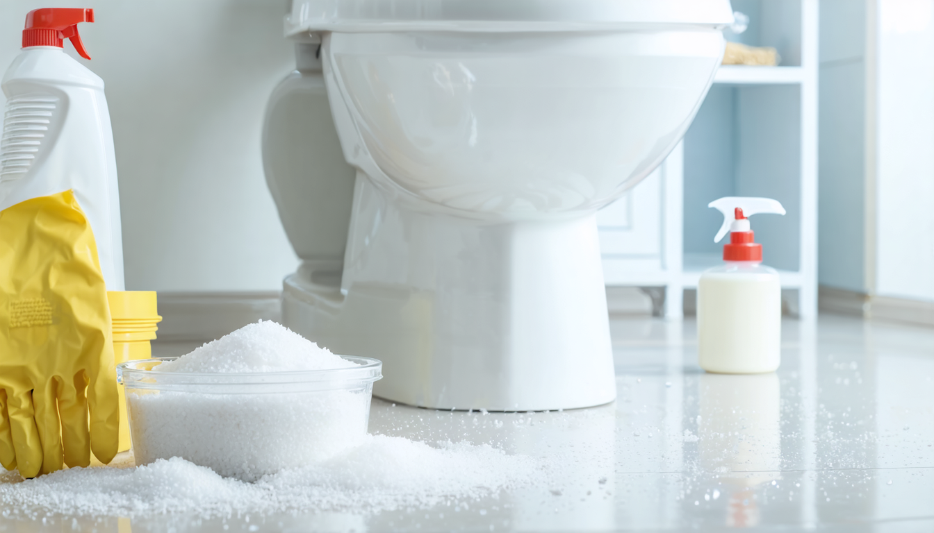 découvrez l'astuce de grand-mère pour nettoyer vos toilettes facilement grâce au gros sel. profitez de cette méthode simple et efficace pour éliminer les tâches et bactéries, tout en préservant vos canalisations. suivez nos conseils pratiques et redonnez éclat et fraîcheur à vos toilettes !