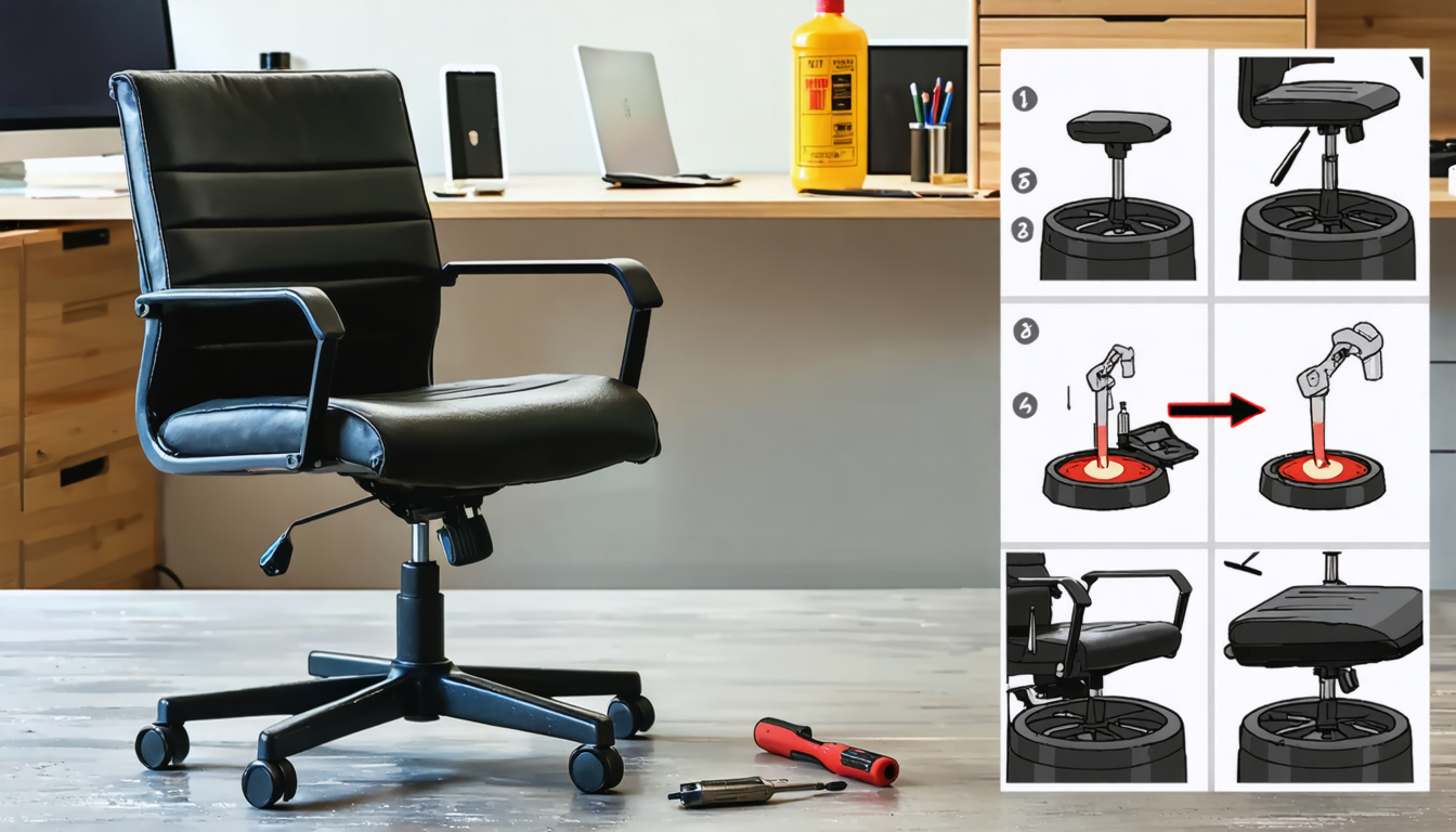 découvrez notre guide pratique pour réparer votre chaise de bureau qui retombe toute seule. apprenez les étapes essentielles pour régler ce problème courant et retrouver le confort et la stabilité de votre siège au travail.